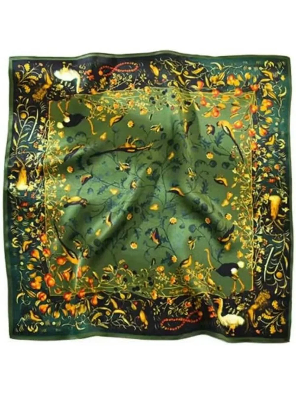 100% Silk Square Scarf for Hair - 25.6